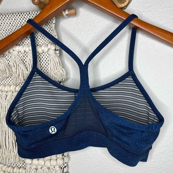 Lululemon Flow Y Bra IV Sashico Star / Cross Inkwell Rugged Blue - Picture 6 of 9